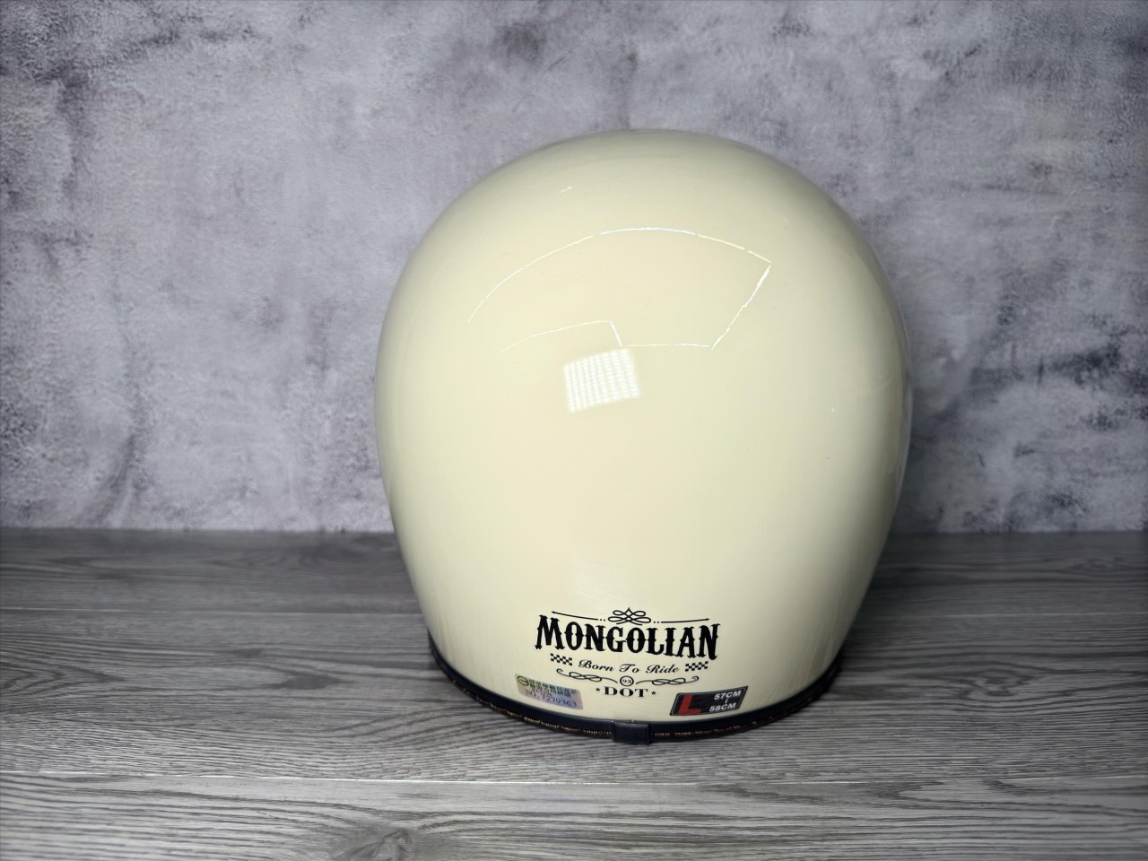 《遠古騎士》Mongolian蒙古人 泡泡鏡樂高帽 米白 雙D扣 復古 內襯全可拆洗 樂高帽 全罩安全帽