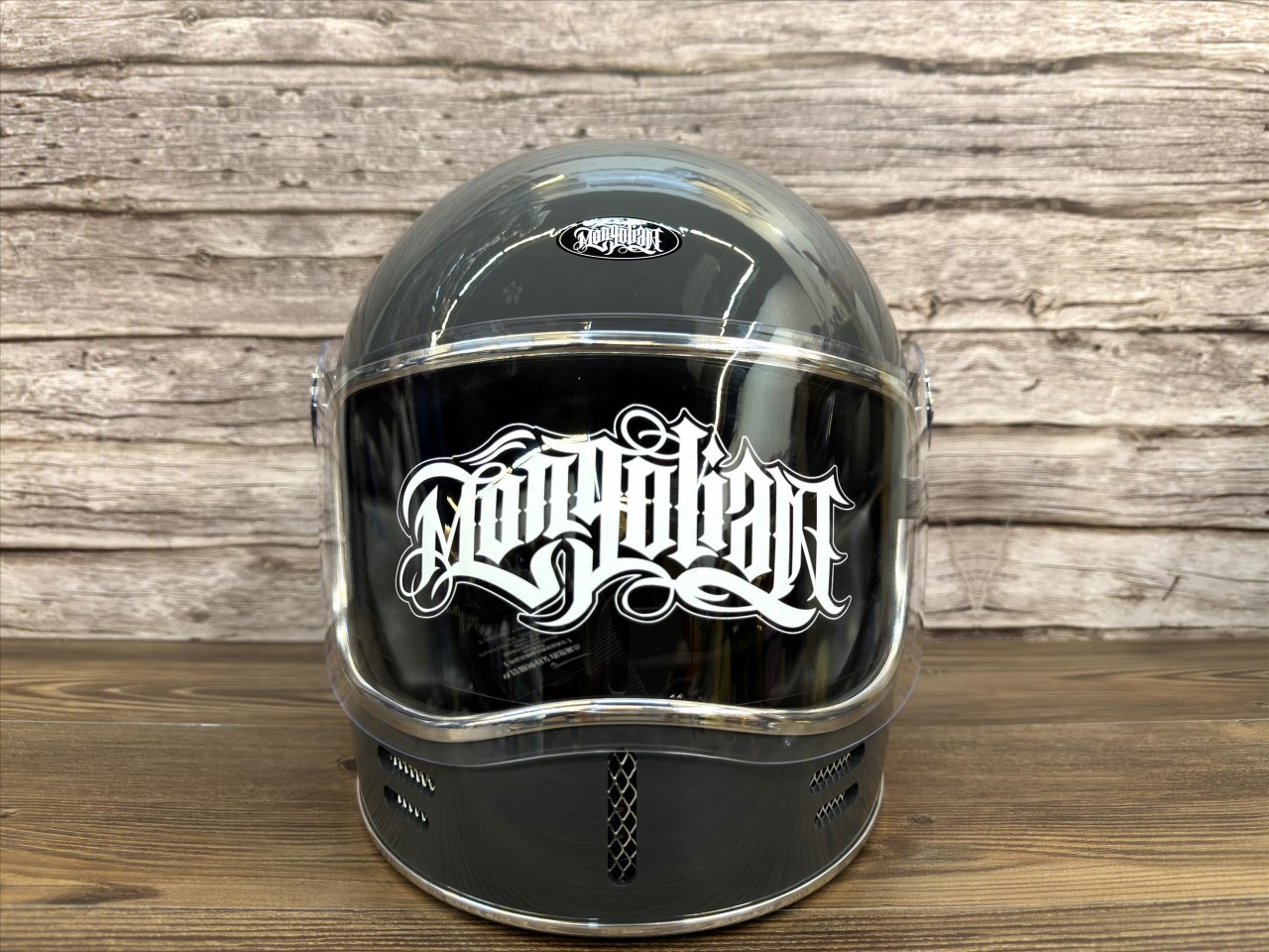 《遠古騎士》Mongolian蒙古人 喵星人樂高帽 石墨灰 雙D扣 復古 內襯全可拆洗 樂高帽 全罩安全帽