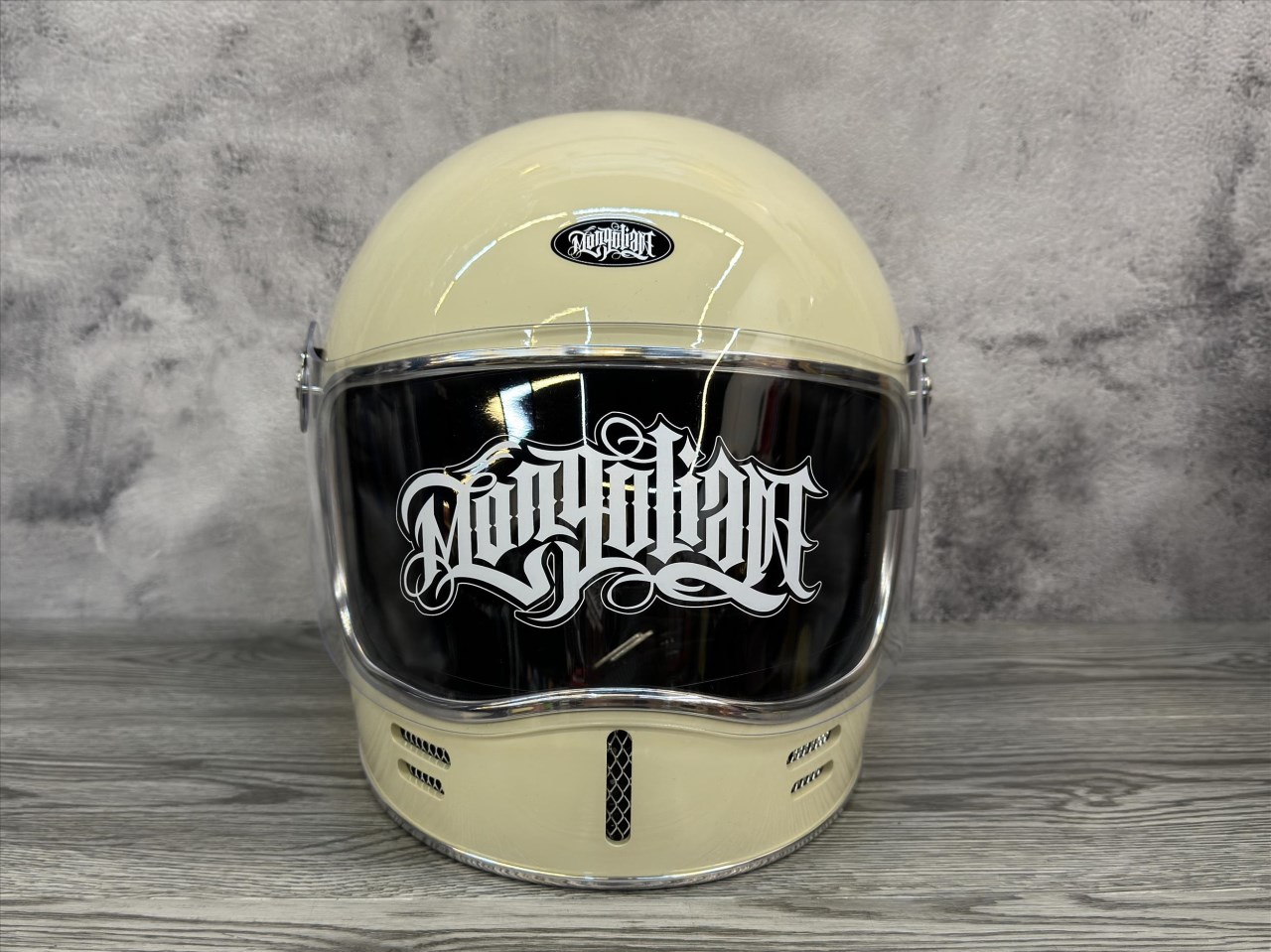 《遠古騎士》Mongolian蒙古人 喵星人樂高帽 米白 雙D扣 復古 內襯全可拆洗 樂高帽 全罩安全帽