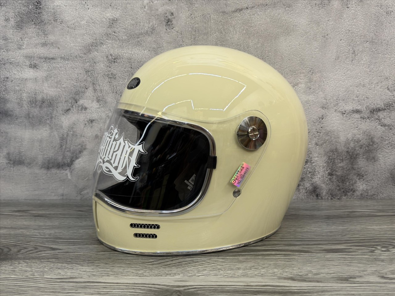 《遠古騎士》Mongolian蒙古人 喵星人樂高帽 米白 雙D扣 復古 內襯全可拆洗 樂高帽 全罩安全帽