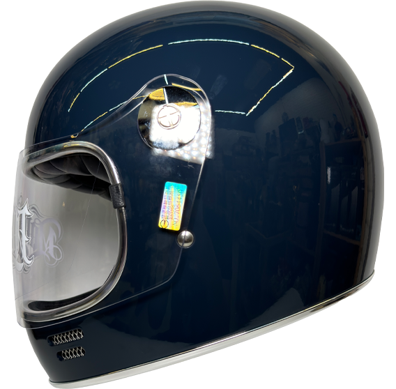 《遠古騎士》Mongolian蒙古人 喵星人樂高帽 石墨藍 雙D扣 復古 內襯全可拆洗 樂高帽 全罩安全帽