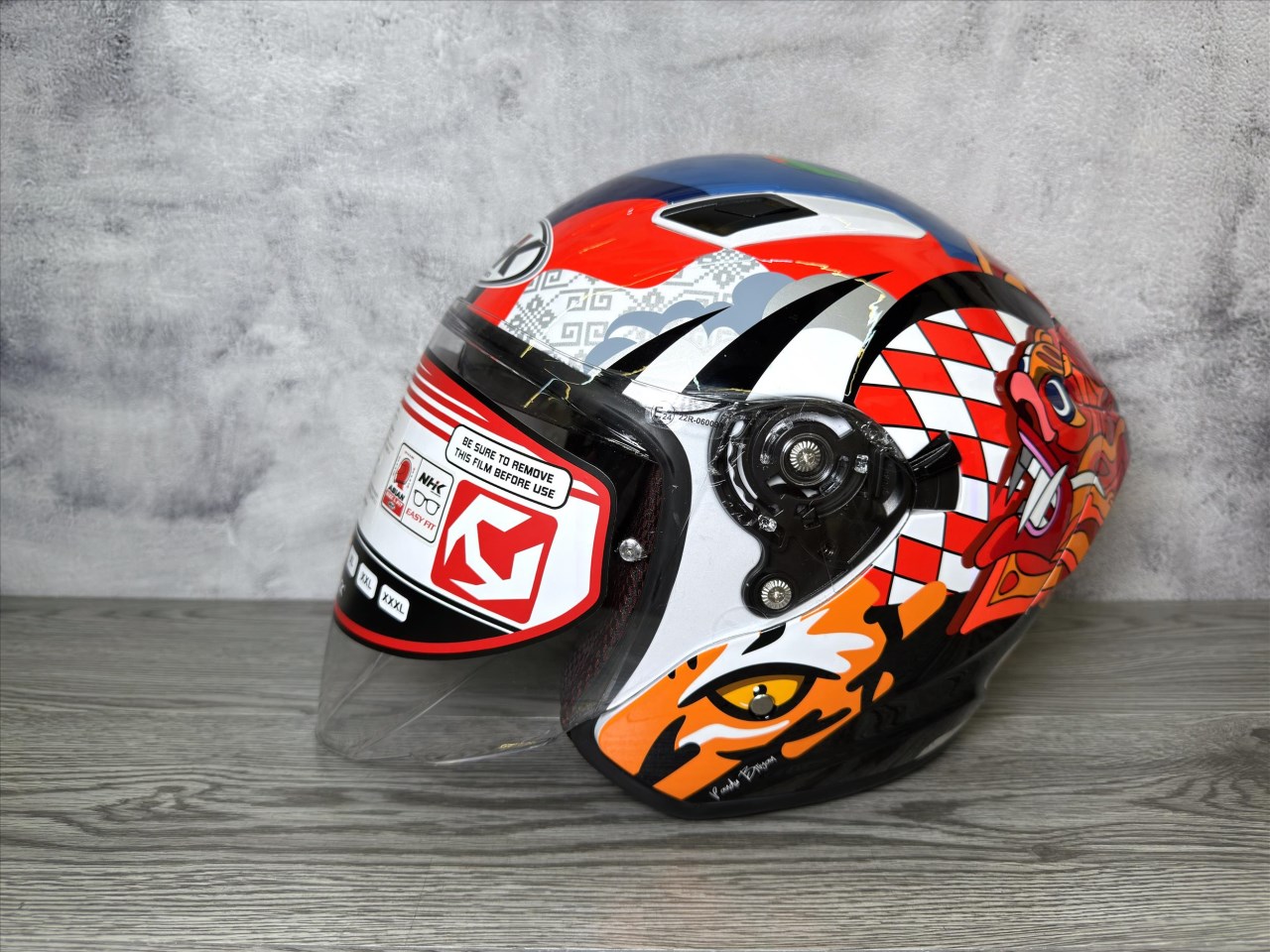 《遠古騎士》NHK S1 GP PRO BB64#7印尼站 內藏墨片半罩式安全帽