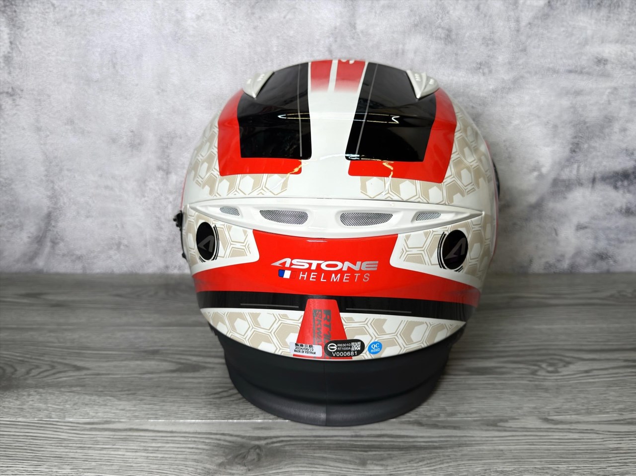 《遠古騎士》 ASTONE RT1000 AB17 冷灰紅 雙鏡片 雙D扣 可樂帽安全帽