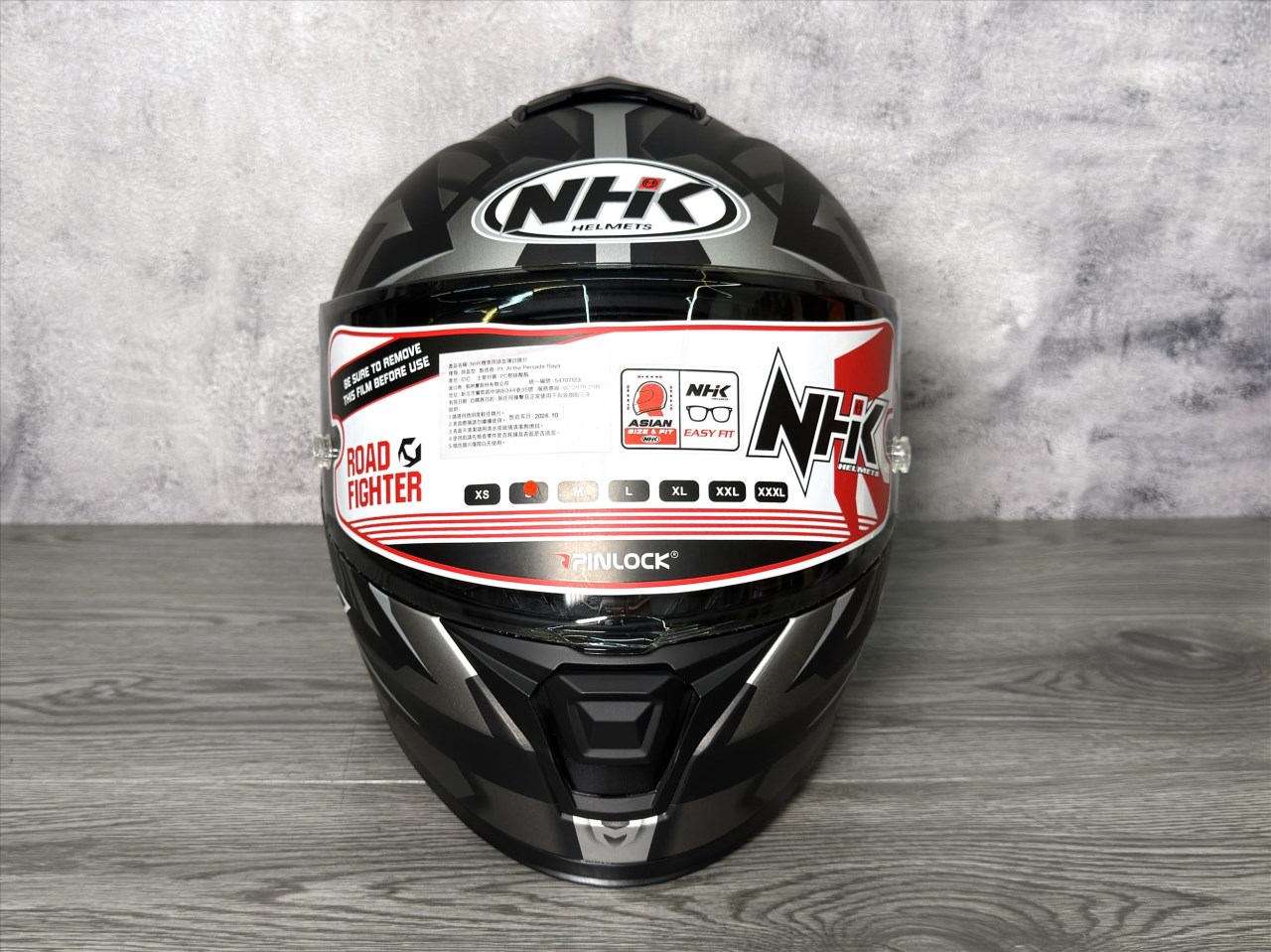 NHK K5R 雄鷹 WingStar 消光黑銀 全罩安全帽 超輕量 透氣