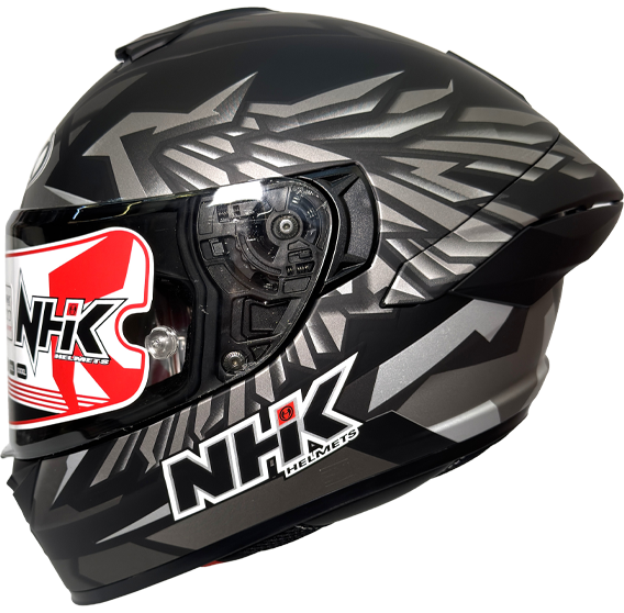 NHK K5R 雄鷹 WingStar 消光黑銀 全罩安全帽 超輕量 透氣