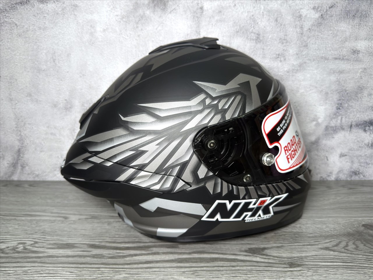 NHK K5R 雄鷹 WingStar 消光黑銀 全罩安全帽 超輕量 透氣