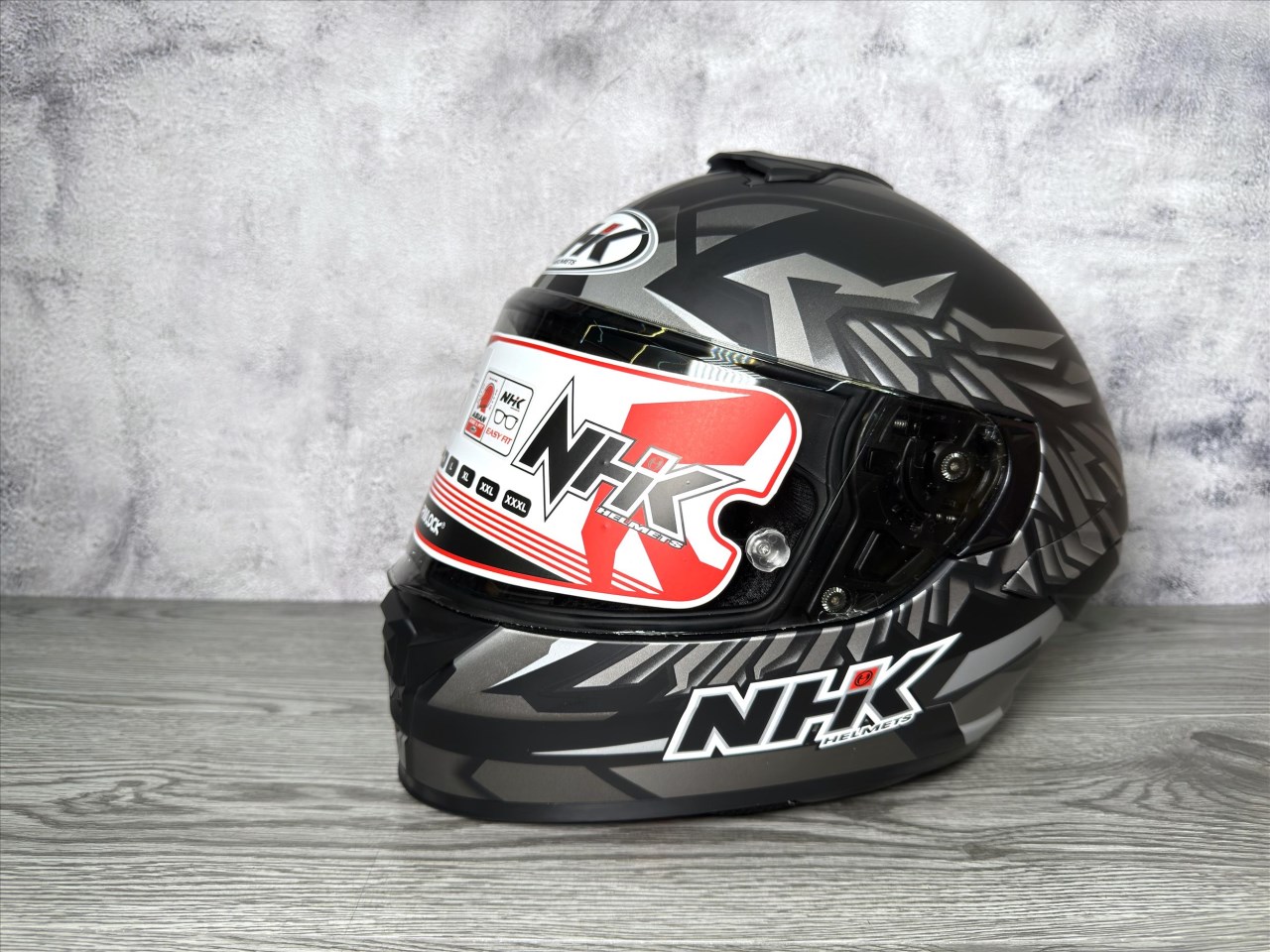 NHK K5R 雄鷹 WingStar 消光黑銀 全罩安全帽 超輕量 透氣