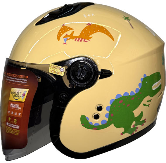 《遠古騎士》SOL SO-12 恐龍島 半罩 內藏墨鏡 雙層鏡 輕量化