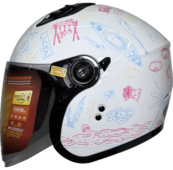 《遠古騎士》SOL SO-12 夏令營 多色可選 半罩 內藏墨鏡 雙層鏡 輕量化