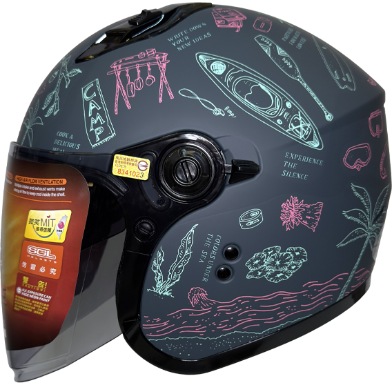 《遠古騎士》SOL SO-12 夏令營 多色可選 半罩 內藏墨鏡 雙層鏡 輕量化