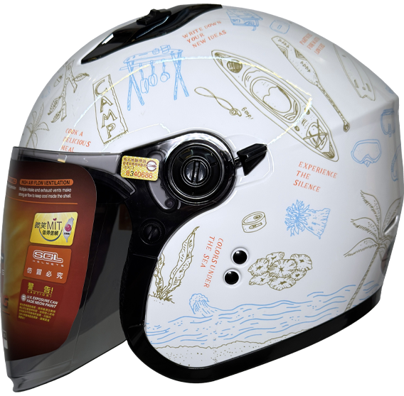 《遠古騎士》SOL SO-12 夏令營 多色可選 半罩 內藏墨鏡 雙層鏡 輕量化