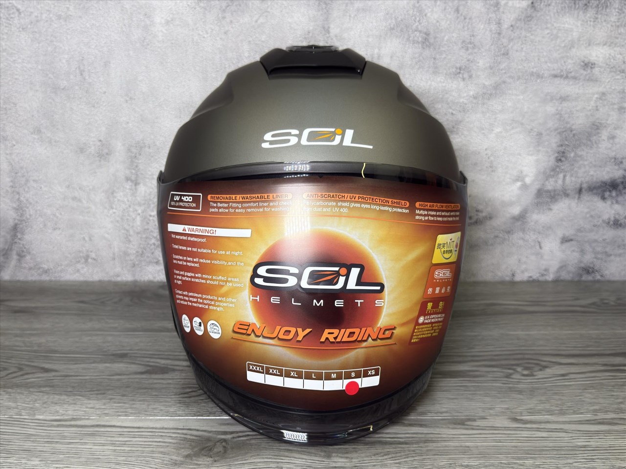 《遠古騎士》SOL SO-14 素色 消光鈦金 半罩 內藏墨鏡 齒排鐵插扣 安全帽