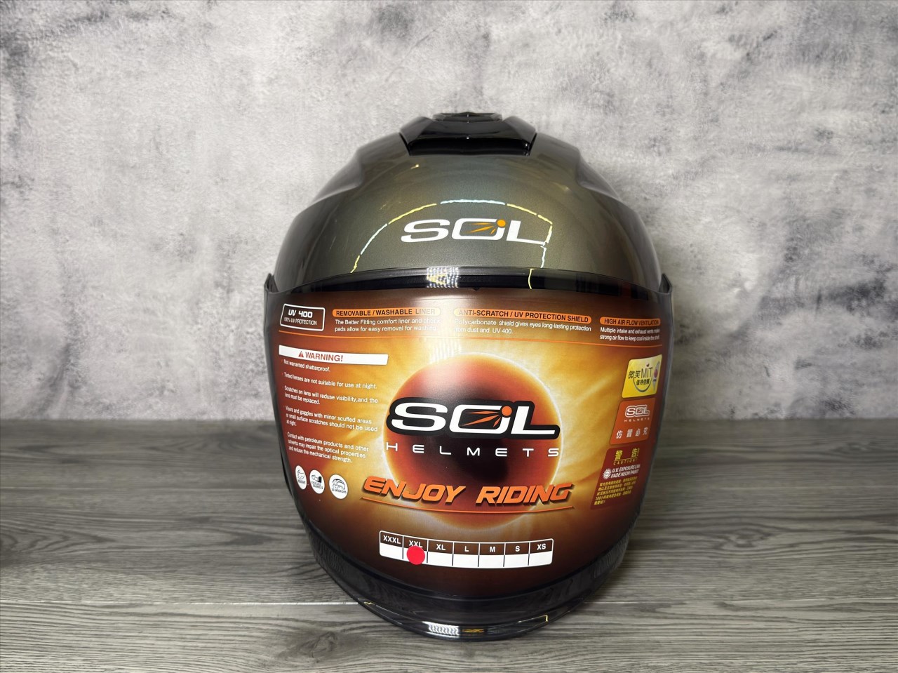 《遠古騎士》SOL SO-14 素色 鈦金 半罩 內藏墨鏡 齒排鐵插扣 安全帽
