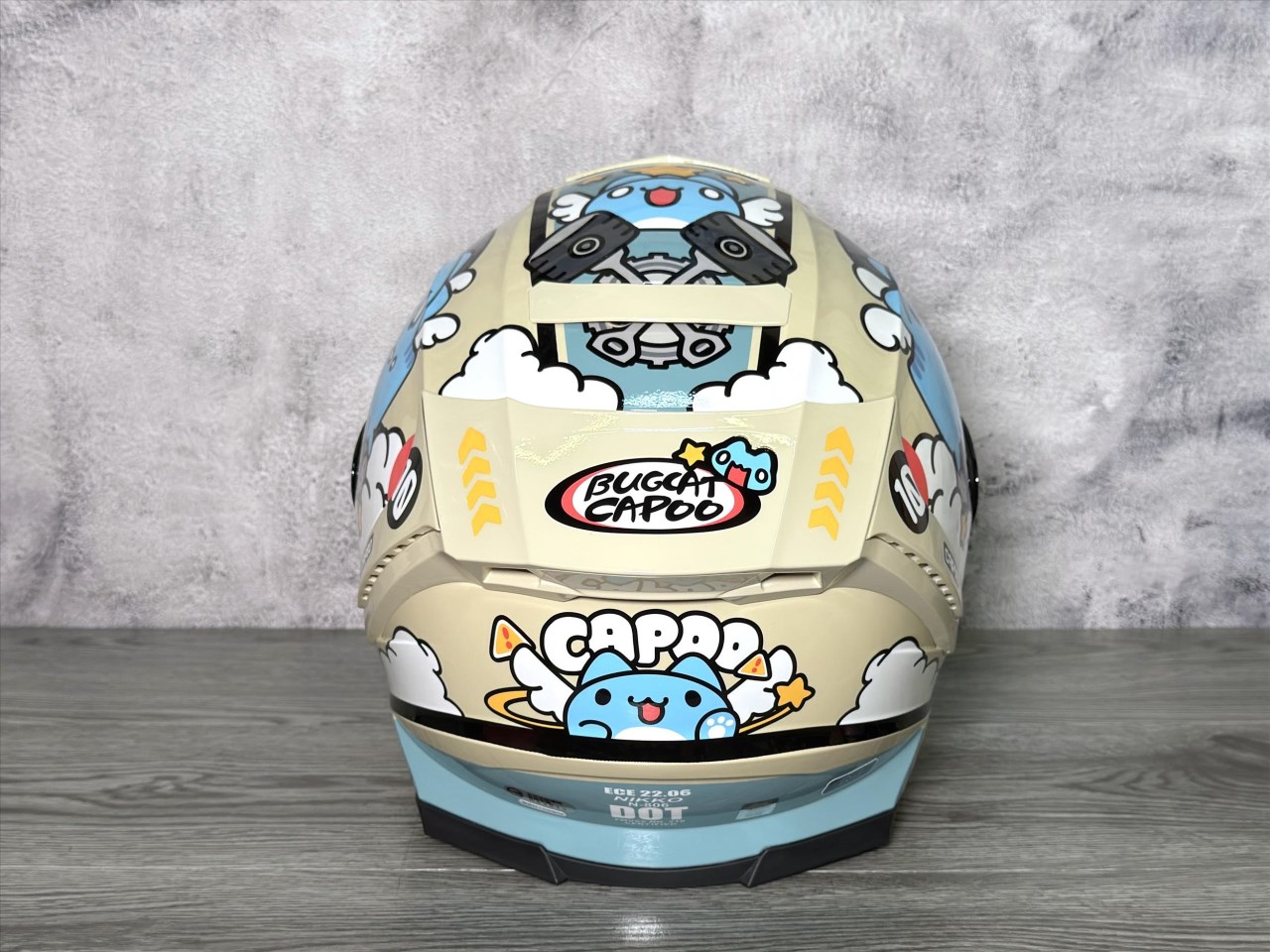 《遠古騎士》 Nikko N-806 急速咖波安全帽 奶油米黃 全罩 咖波貓貓蟲