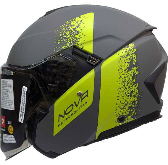 《遠古騎士》IRIE 安全帽 NOVA 3.0 BL10 消光冷灰/綠 內墨鏡 義大利 歐盟認證 PINLOCK防霧片