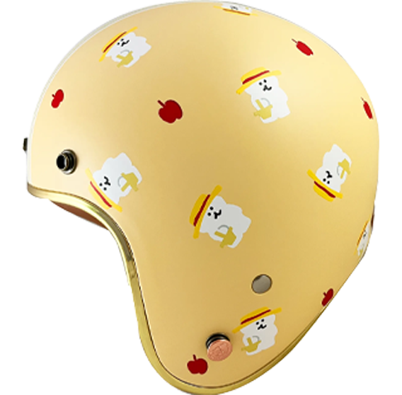 《遠古騎士》NIKKO N401#46 DINOTAENG 暖萌系列 皮革內裡 金色邊條安全帽