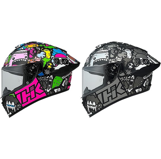 《遠古騎士》NHK K5R 塗鴉 Doodles 彩繪款 全罩安全帽 超輕量 透氣