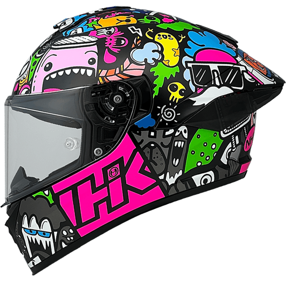 《遠古騎士》NHK K5R 塗鴉 Doodles 彩繪款 全罩安全帽 超輕量 透氣