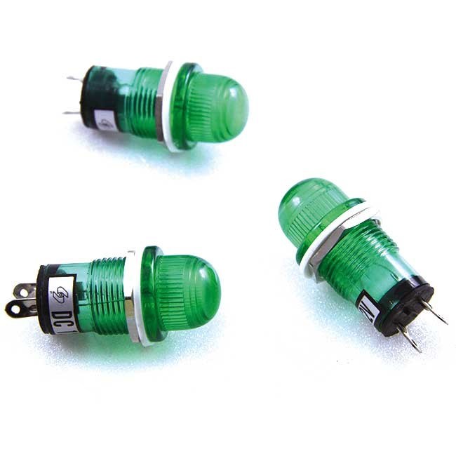 大丸型指示燈 12V 綠 77712G