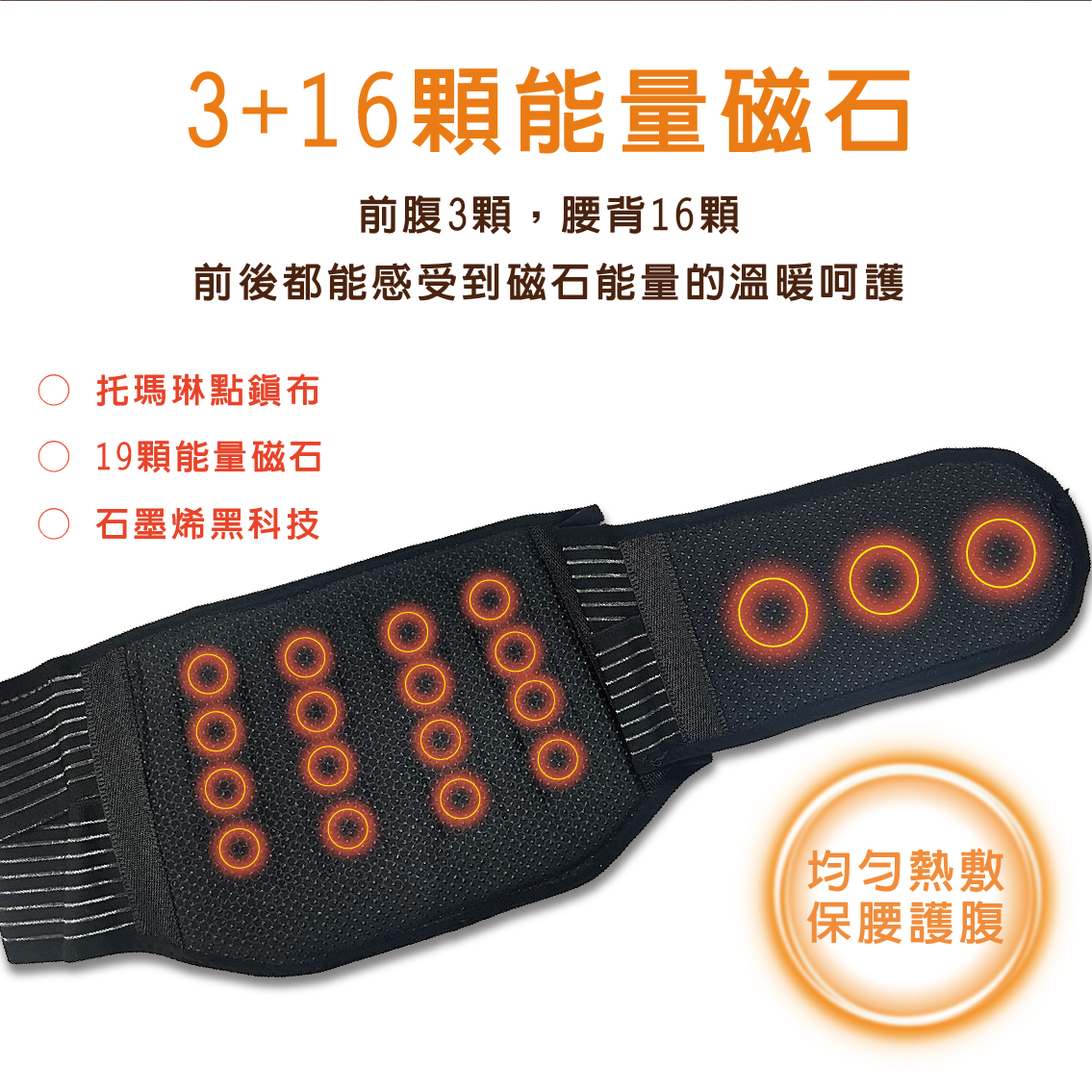 【安德森 保羅】 醫護用石墨烯 - 能量石遠紅外線護腰