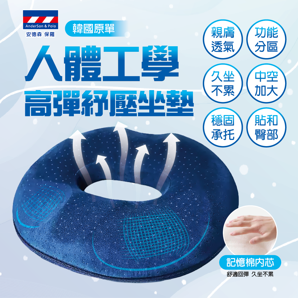 韓國原單-高彈紓壓坐墊