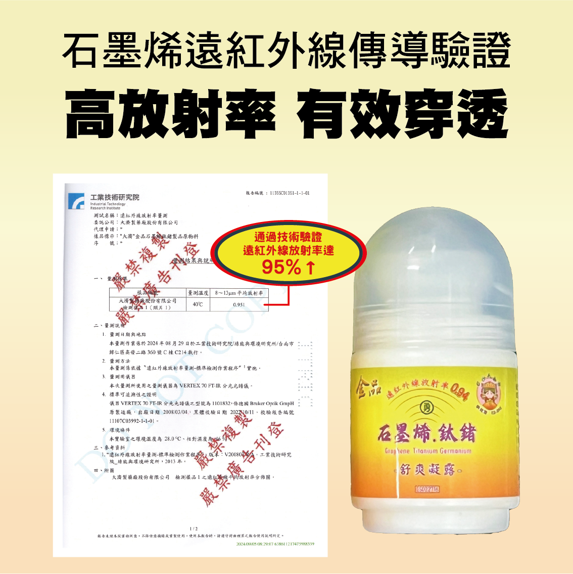 【白沙屯媽祖 × 金品香蕉】石墨烯鈦鍺滾珠凝露（1罐）