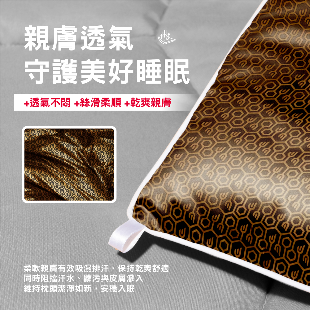 【安德森 保羅】石墨烯黑曜 循環枕頭套