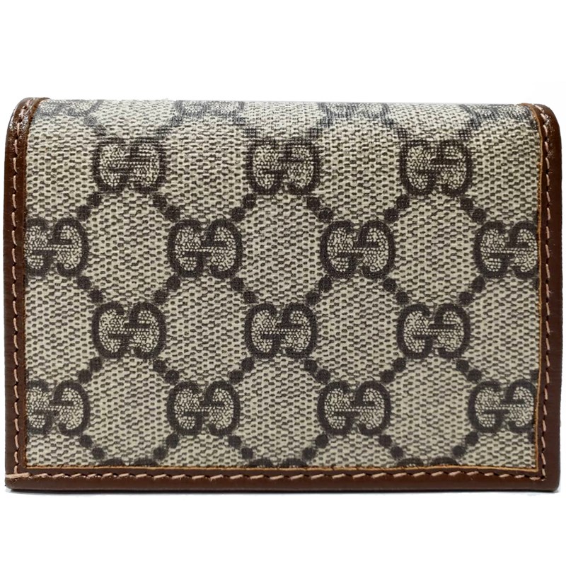 【GUCCI 】621887 經典Horsebit 1955馬銜暗釦卡夾/短夾(棕色)