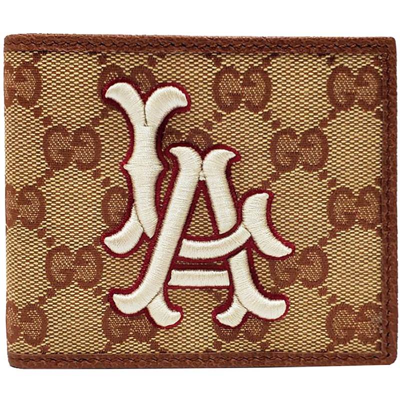 【GUCCI 】547787 NY Yankees大聯盟聯名款短夾(奶油色)