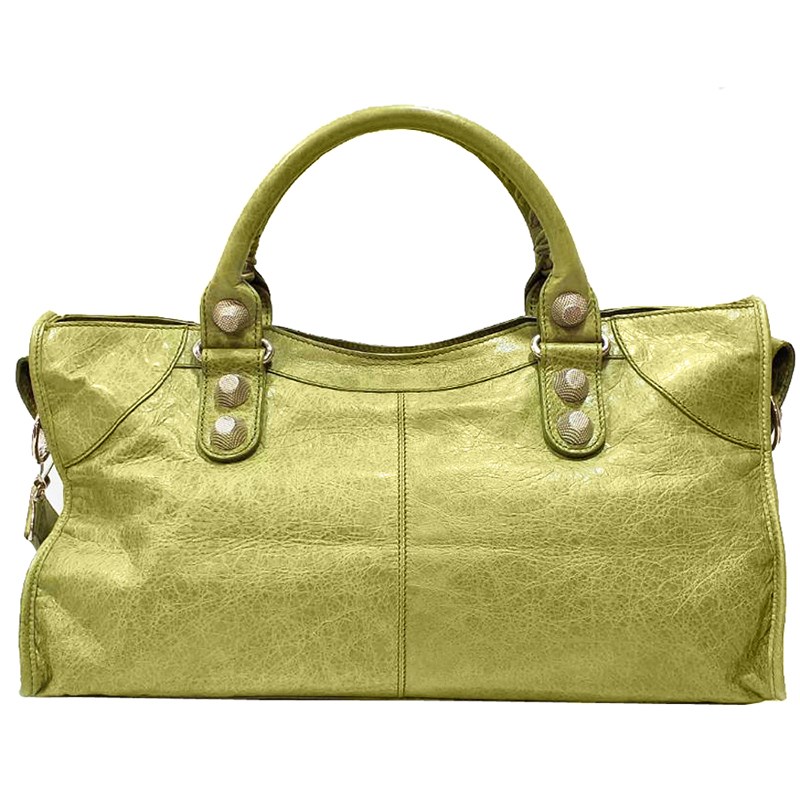 【Balenciaga】173082 羊皮皮革Giant Part Time手挽肩背兩用袋(草綠)