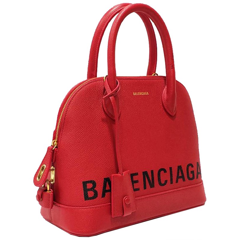 【Balenciaga 】518873 經典Balenciaga 印字手提／斜背兩用包(紅色)
