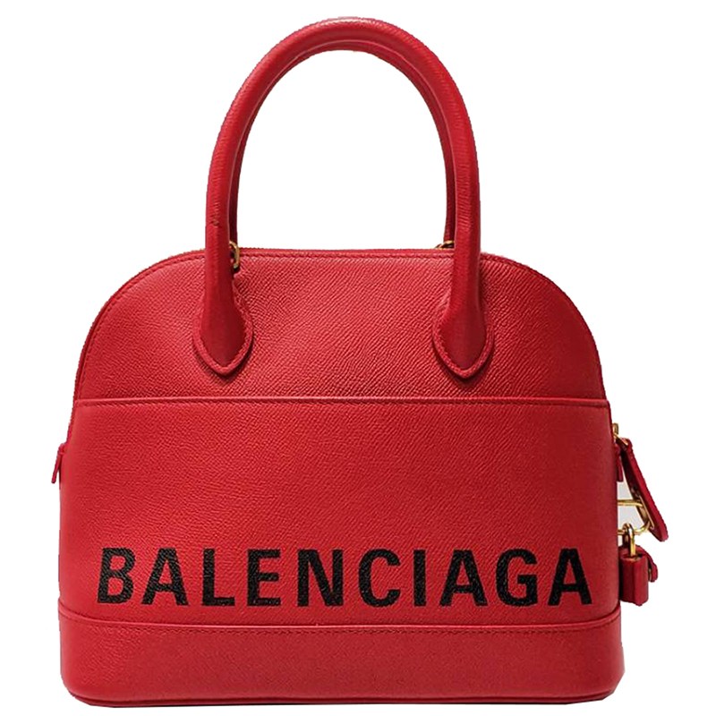 【Balenciaga 】518873 經典Balenciaga 印字手提／斜背兩用包(紅色)