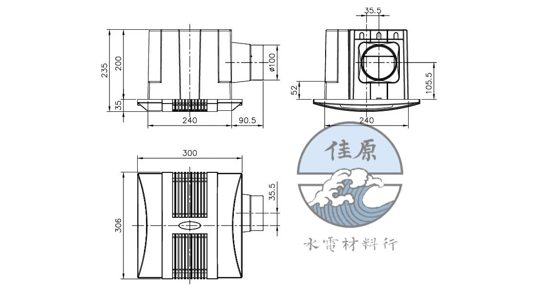 阿拉斯加 748清風嶺豪華型換風扇