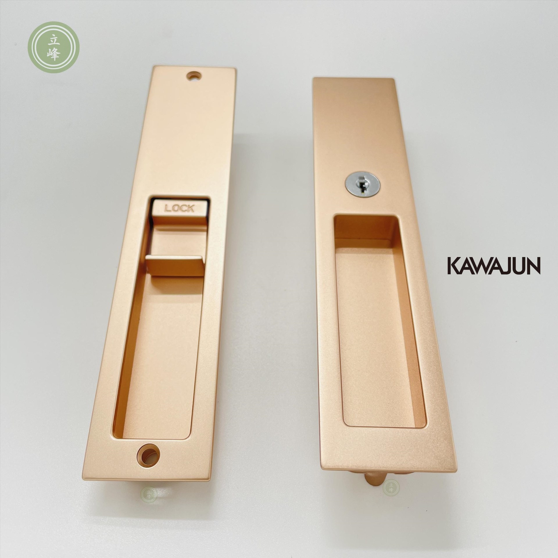 KAWAJUN和室勾鎖KV-07【霧玫瑰金色 房間鑰匙型】