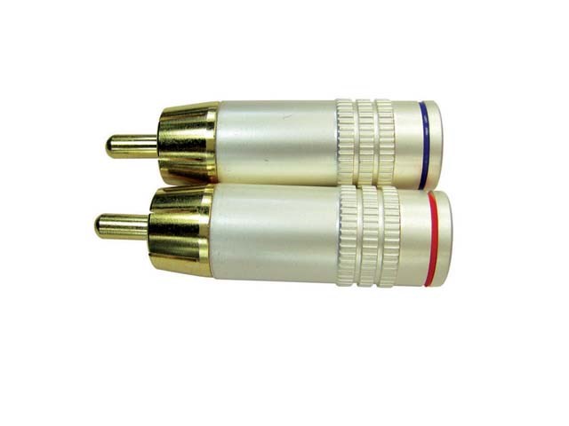 RCA 頭鍍金 BR-186  6MM (紅,黑)