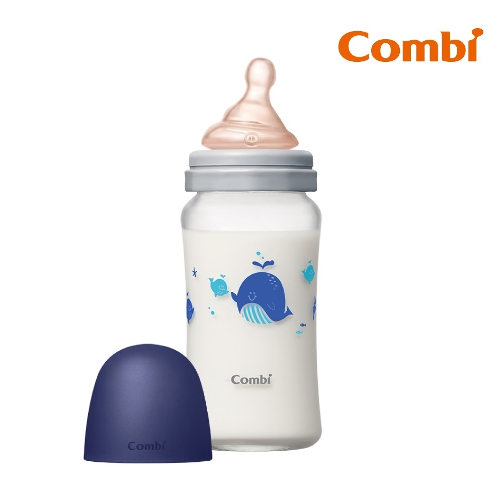 Combi 真實含乳寬口玻璃奶瓶