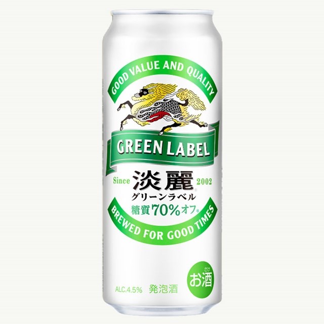 麒麟淡麗啤酒500ml KIRIN GREEN LABEL BEER