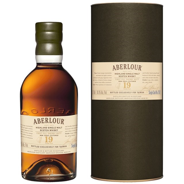 亞伯樂單桶雪莉首次裝桶19年單一麥芽威士忌Aberlour 19 Years Single Cask 1st Fill Sherry Butt