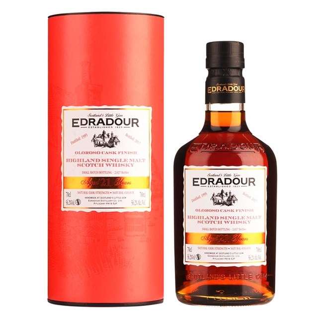 艾德多爾21年原桶強度單一麥芽威士忌 Edradour 21 Year Old Oloroso Cask Finish Single Malt Scotch Whisky