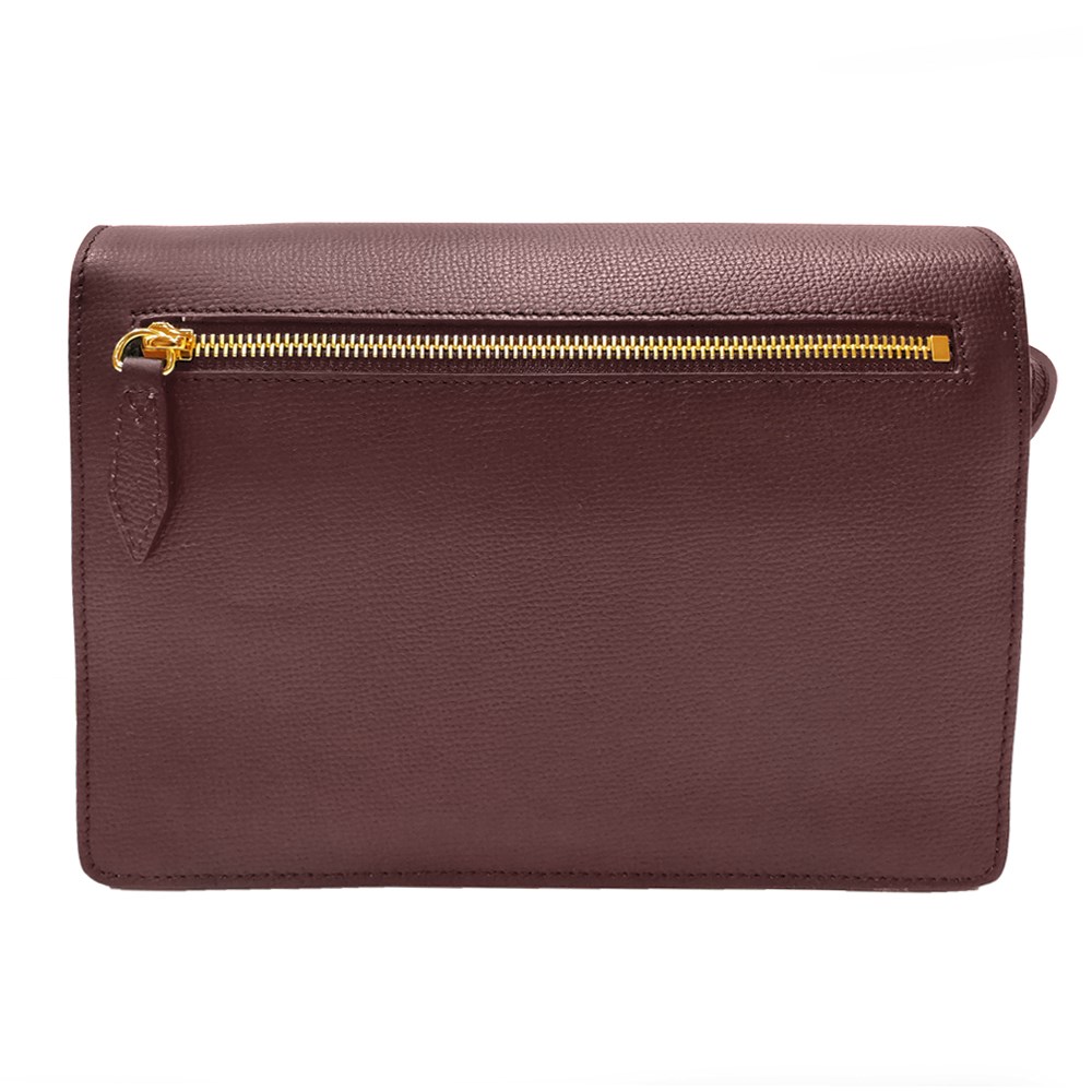 【BURBERRY 】39808281 經典HOUSE系列格紋棉麻拼色肩背/斜背包(酒紅色)