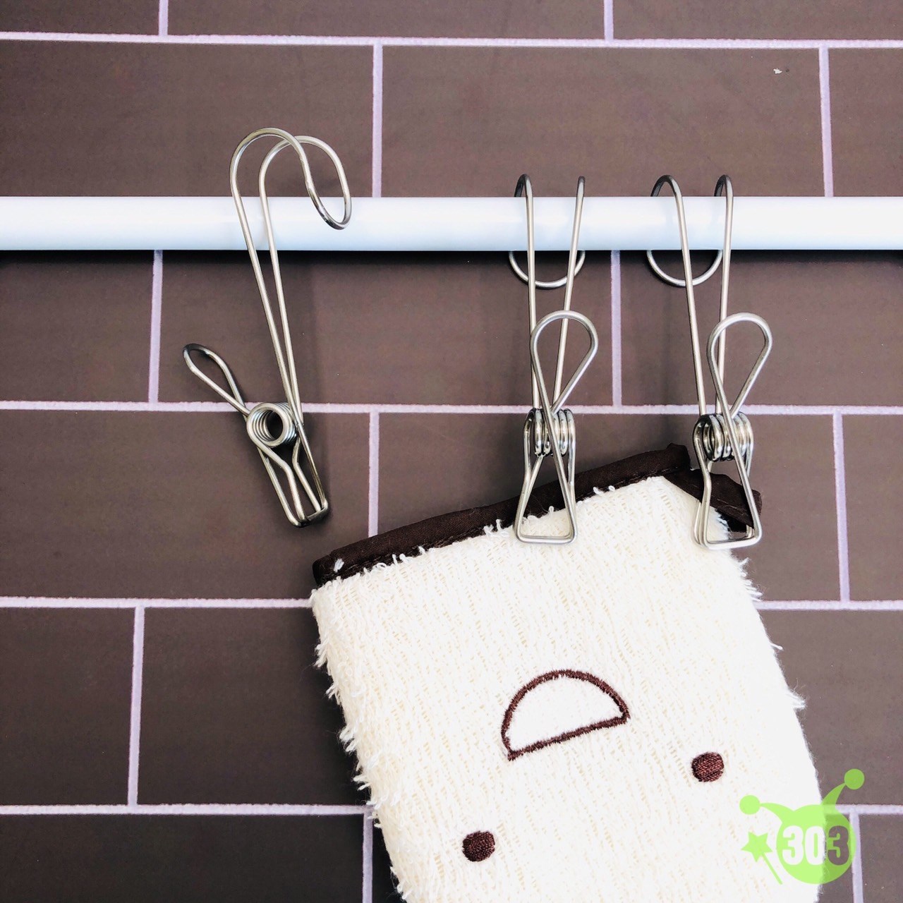 0963 掛式不鏽鋼夾-4P   4968951209636