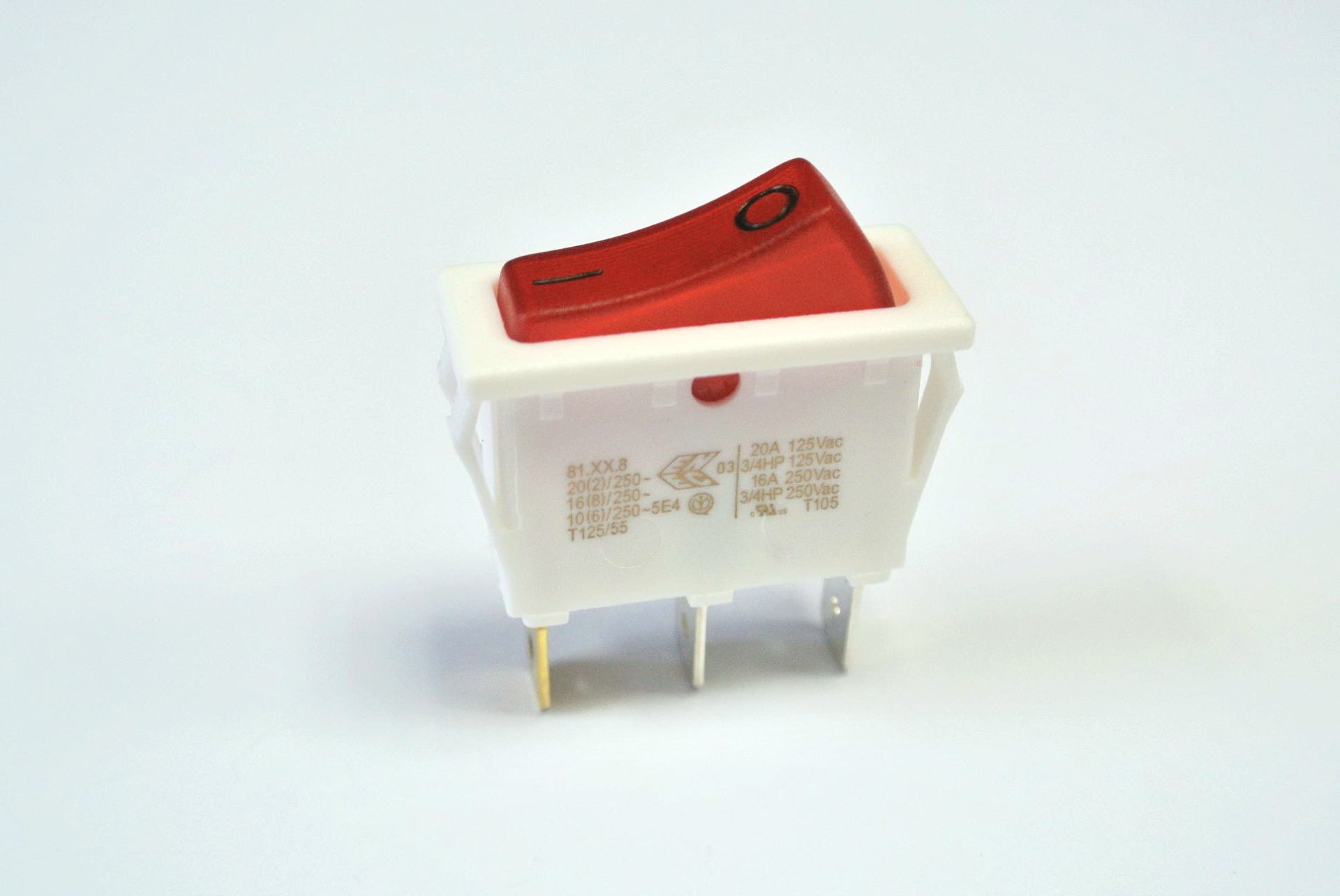 3P2段 帶燈開關 紅 A1