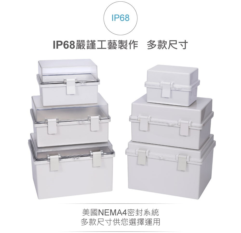 JL-00B(C) 180 x 145 x 115mm 透明上蓋 掀蓋式控制盒 塑膠心 ABS 固定式底板 防水耐蝕防鏽 IP68 防塵防水控制盒