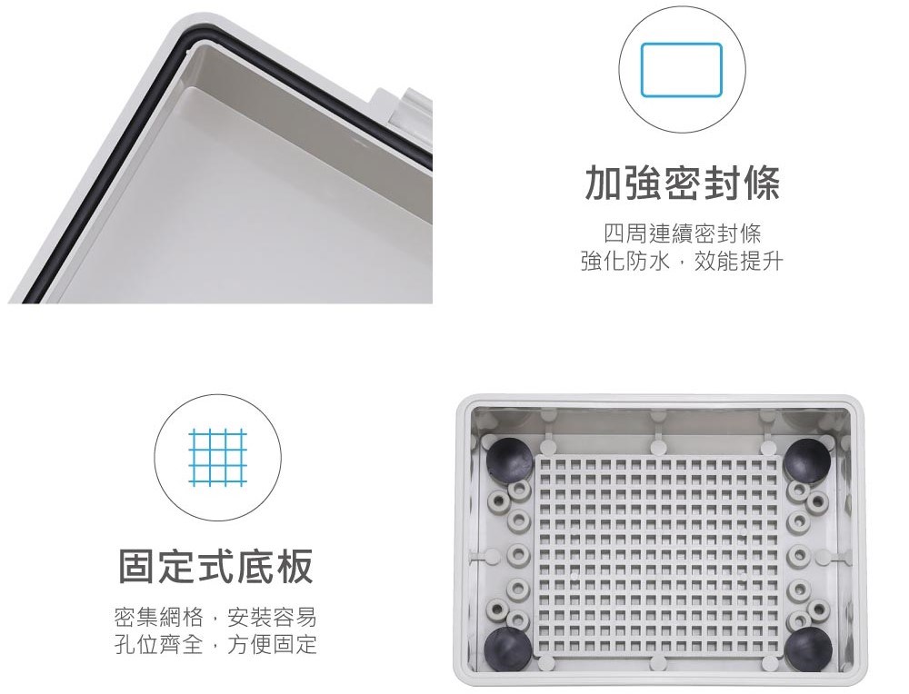 JL-00A 150 x 120 x 100mm 掀蓋式控制盒 塑膠心 ABS 固定式底板 防水耐蝕防鏽 IP68 防塵防水控制盒