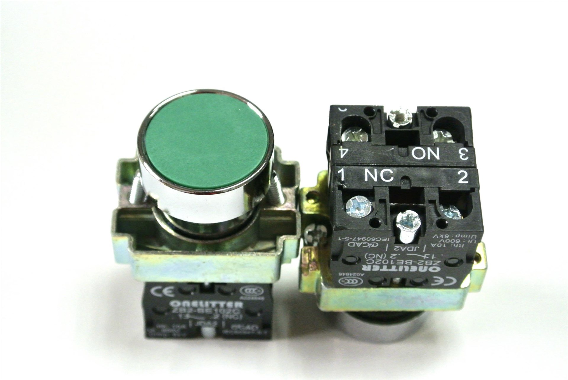 按鈕開關 無段 綠 PB-3