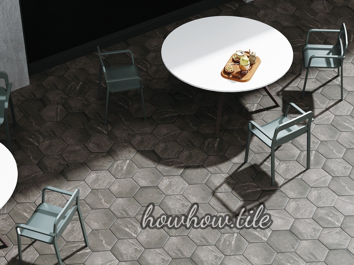 國產耀眼防滑六角磚 素花混搭（30*26cm)*BLT162