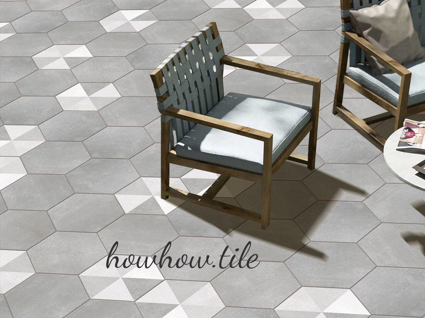 國產耀眼防滑六角磚 素花混搭（30*26cm)*BLT162