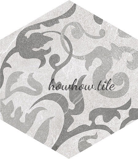 國產耀眼防滑六角磚 素花混搭（30*26cm)*BLT162