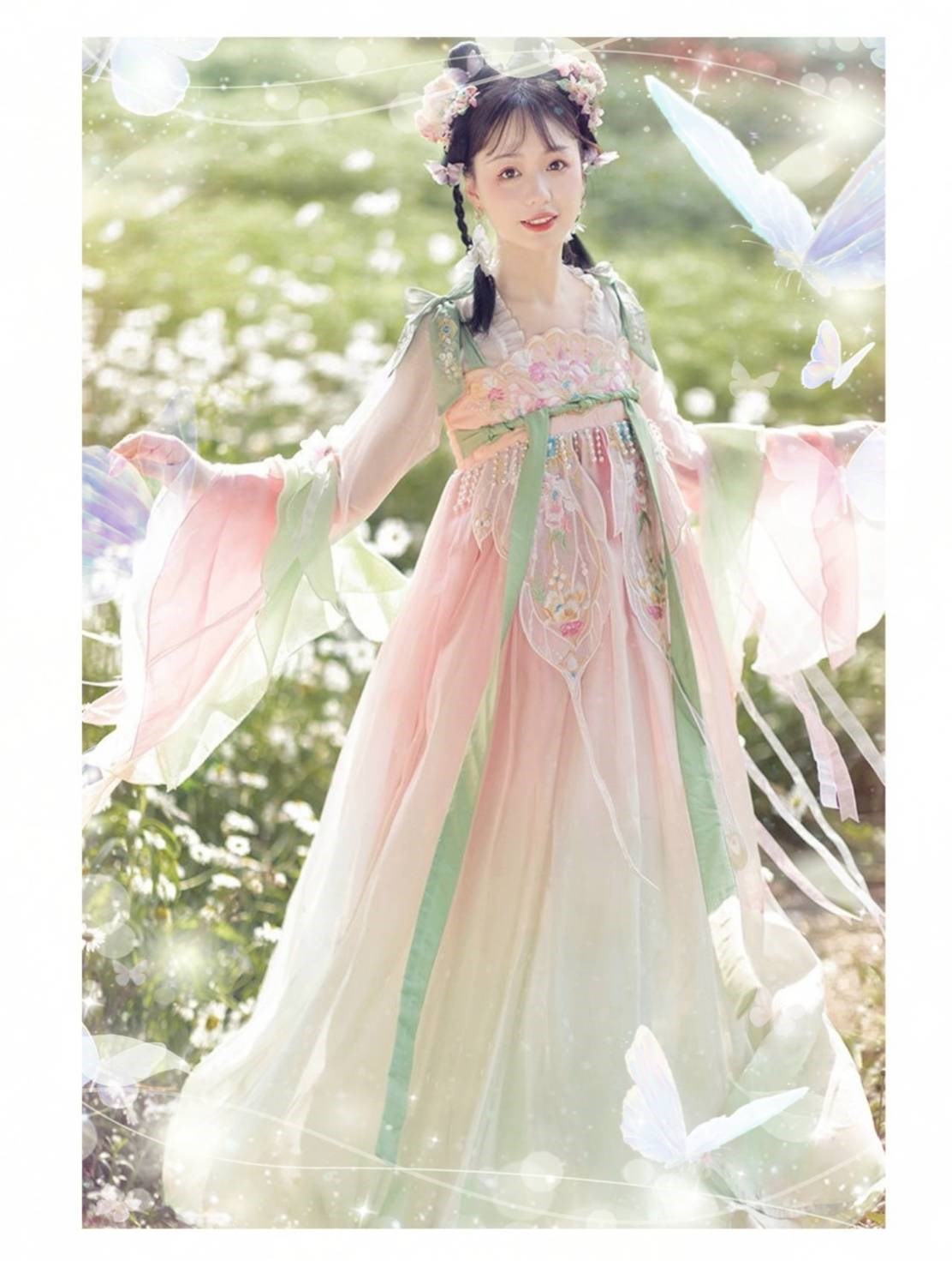 女漢服-粉綠-【已售出缺貨中】