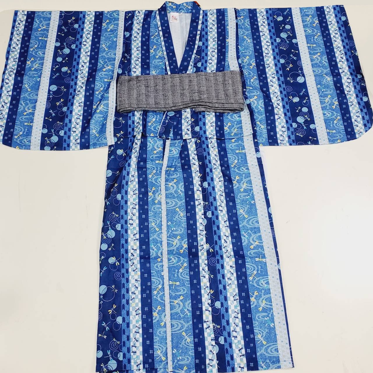 兒童浴衣/藍色蜻蜓
